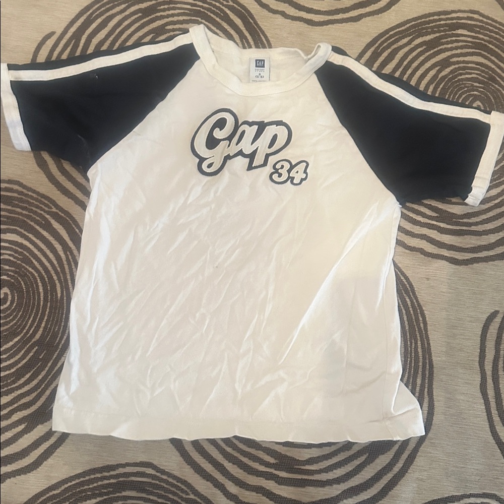 GAP Black and White Raglan Tee